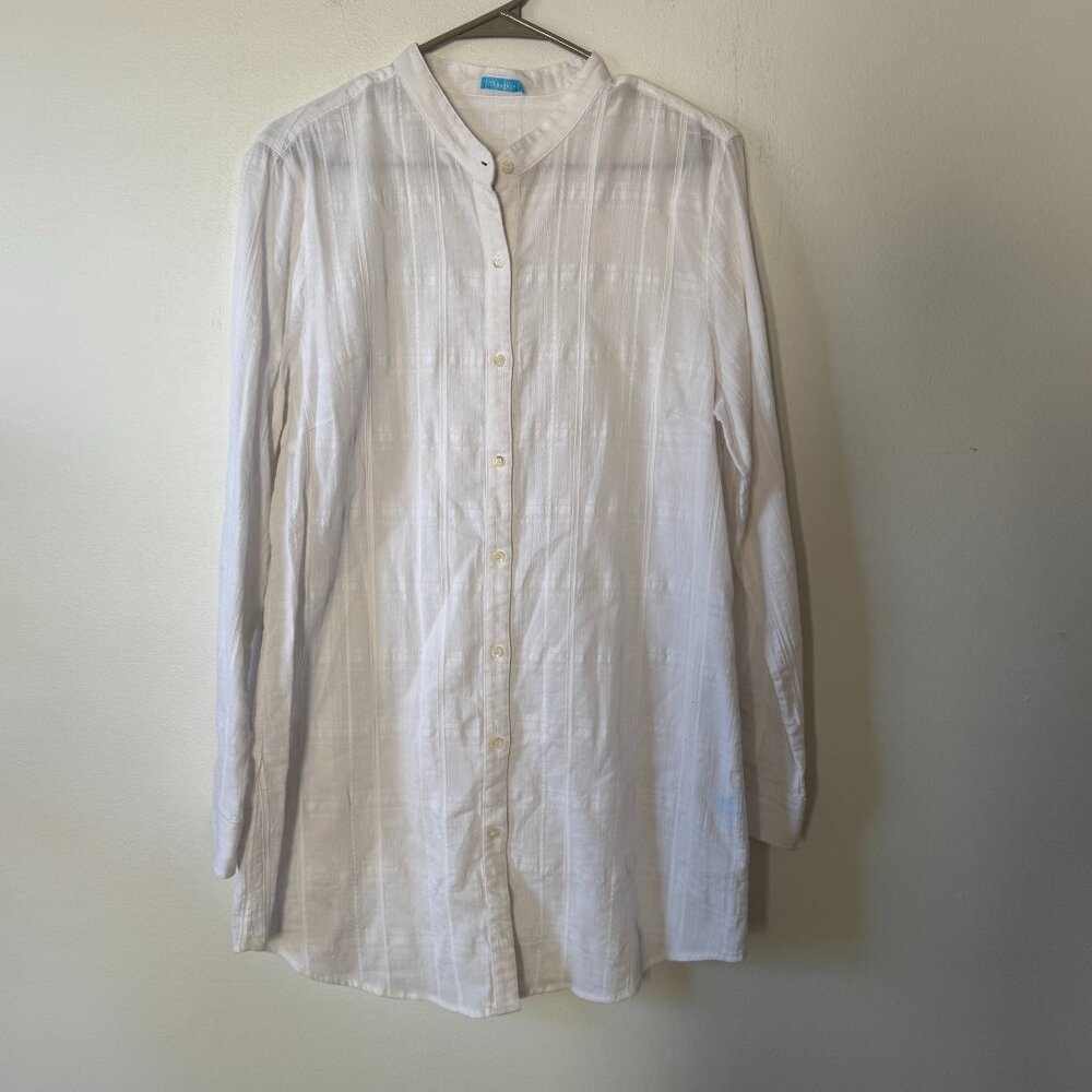 J. McLaughlin Dakota LS Stand Collar BD Tunic